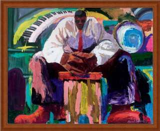Before the Gig by Dane Tilghman African American 20x16 Framed Art 