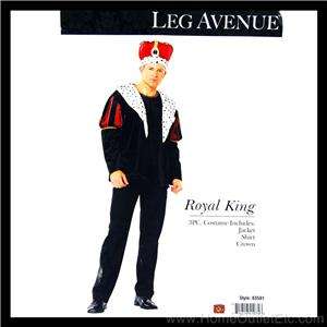   KING Jacket Robe Crown Outfit Leg Avenue 83581 Adult Halloween  