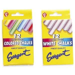  30 Pack SARGENT ART INC. GOTHIC BOARD CHALK ASSORTED 