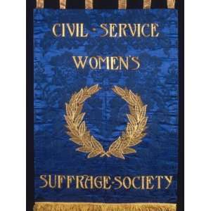 Banner of the Civil Service Womens Suffrage Society Photographic 