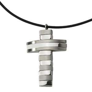  Mens Stainless Steel Flexible Cross Pendant Jewelry