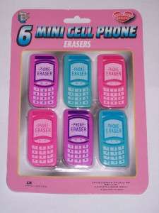 Mini Cell Phone Erasers Scool Supplies, Party Favors  