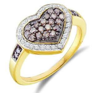 and Chocolate Brown Diamond Engagement OR Fashion Right Hand Ring Band 