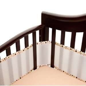  Breathablebaby Breathable Safer Bumper, Ecru/Brown Bubbles Baby
