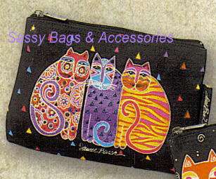Laurel Burch Cat Friends Tapestry Travel Bag +Makeup Beach Cruise 