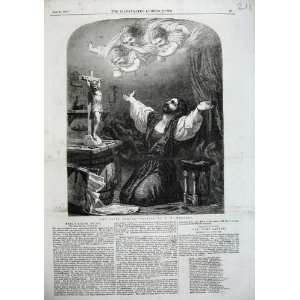   : 1857 Ivory Carver Wehnert Man Praying Charles Boker: Home & Kitchen