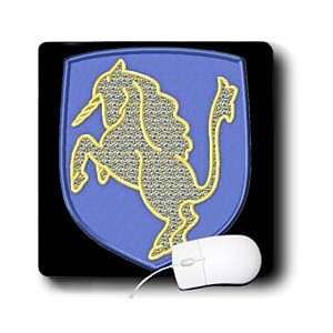  Shield   virtue strength courage   on Black   Mouse Pads Electronics