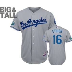  Andre Ethier Jersey Big & Tall Majestic Road Grey 
