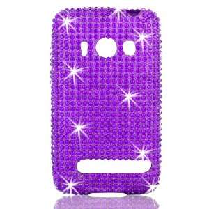   Bling TPU Case for HTC EVO 4G   Purple: Cell Phones & Accessories