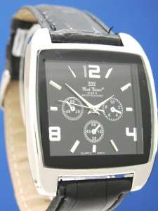 NEW   Mans Mark Naimer Stainless/Leather With Silver Dial (MN02 