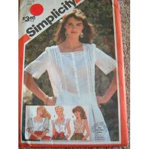  MISSES DECORATED TOPS SIZE 10 SIMPLICITY SEWING PATTERN 