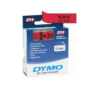  Dymo BLACK PRINT/ RED TAPE 1/2 X 23