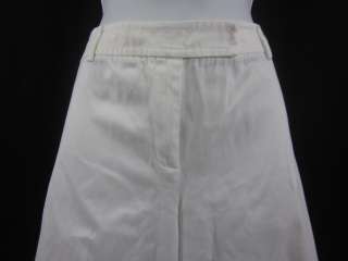 AKRIS PUNTO White Cotton Cropped Pants Capris Sz 12  