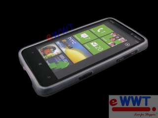 for HTC HD7 Windows 7 * White Soft Gel Resin Cover Case  