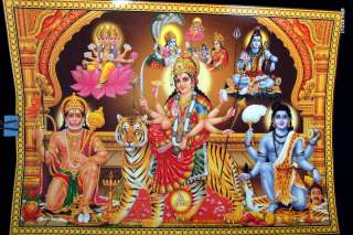 LORD Brahma Vishnu Shiva Hanuman & Mata Laxmi Durga Kali Maa POSTER 