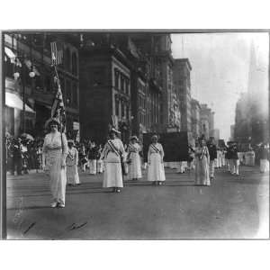  Suffragette parade   N.Y.C.,1913. Marshals at head of 