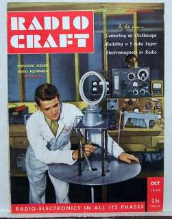 Oct 1946 RADIO CRAFT Magazine Hugo Gernsback/5 Tube  