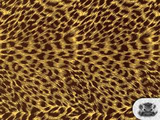 Cheetah YELLOW BROWN Vinyl Upholstery Fabric BTY  