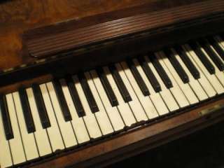 Haines Brothers Antique Burl Wood Upright Piano  
