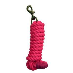    10 ft Cotton Lead Rope Brass Bolt Snap Pink: Sports & Outdoors