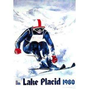  Lake Placid 1980   Skier Text    Print