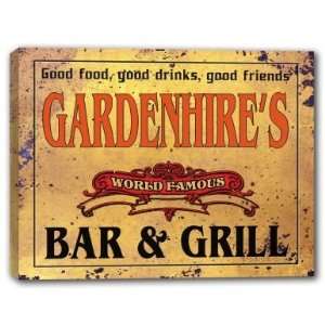  GARDENHIRES Family Name World Famous Bar & Grill 