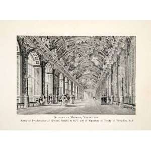 1926 Print Gallery Mirrors Versailles German Empire Signature Treaty 