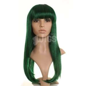  Straight Dark Green Aqua and Black Wig   Perfect for 