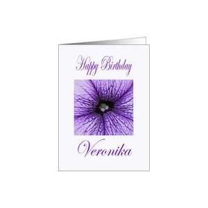  Veronika Happy Birthday Purple Blossom Card Health 