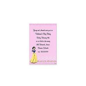 Snow White on Pink Birthday Party Invitations Health 