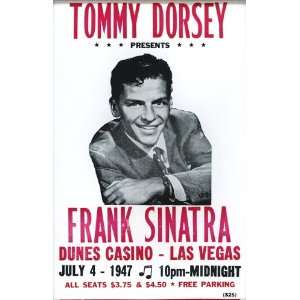  Frank Sinatra At Dunes Casino Las Vegas 14 X 22 Vintage 