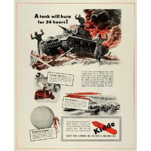  1944 Ad Walter Kidde Air Fire Extinguishers World War II 
