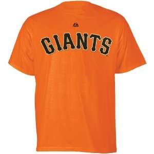  San Francisco Giants Wordmark Logo T Shirt (Orange 