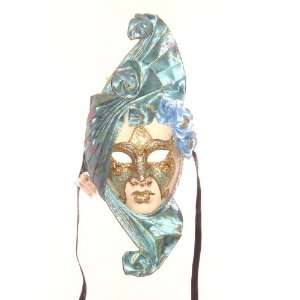  Blue Ventaglio San Marco Venetian Mask
