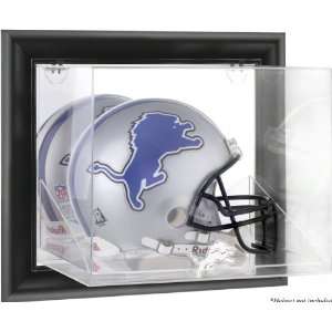  Detroit Lions Framed Wall Mounted Logo Helmet Display Case 