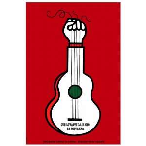 18x 24 Poster.  Que levante la mano la guitarra  Documental cubano 