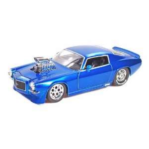  1971 Chevy Camaro Blown Engine 1/24 Metallic Blue: Toys 
