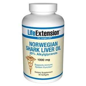  Life Extension Norwegian Shark Liver Alkylglycerols 1000mg 