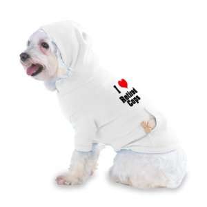  I Love/Heart Retired Cops Hooded T Shirt for Dog or Cat X 