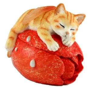  Harmony Faerie Glen orange tabby cat figuerine