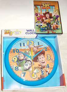 disney   TOY STORY 3 DVD and WALL CLOCK SET   NEW  