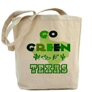  Go Green Texas Reusable Canvas Cool Tote Bag by CafePress 