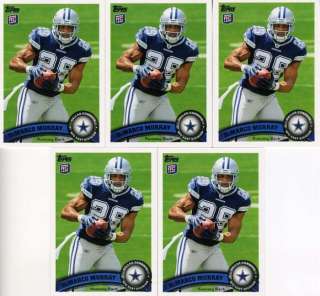 LOT OF (5) DEMARCO MURRAY 2011 TOPPS ROOKIE RC COWBOYS CARD #126 CX924 