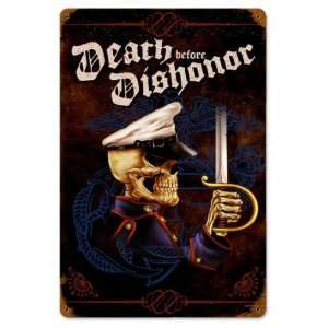 Death Before Dishonor Allied Military Vintage Metal Sign   Garage Art 