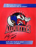 CFL PLAYER MONTREAL ALOUETTES UZOOMA OKEKE AUTOGRAPHED 1996 MONTREAL 