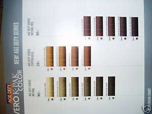 joico vero kpak age defy series color COLOR CHART/sheet  