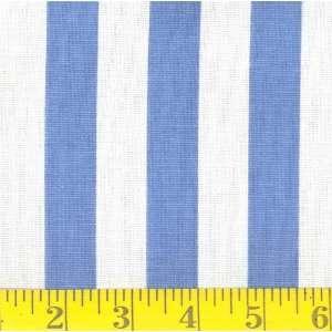  56 Wide Continental Stripe Ivory/Light Blue Fabric By 