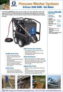 Graco G Force 3540 GHW   Hot Water Pressure Power Washer   262298 