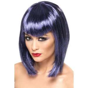 Lets Party By Smiffys USA Vamp (Purple) Adult Wig / Purple   One Size