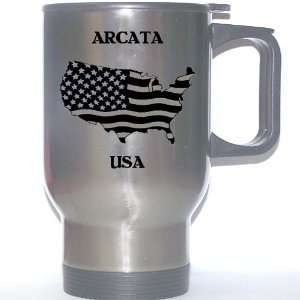  US Flag   Arcata, California (CA) Stainless Steel Mug 